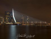 Erasmusbrug2 HDR-sig  Erasmusbrug : Erasmusbrug, Rotterdam, avondfotografie, HDR